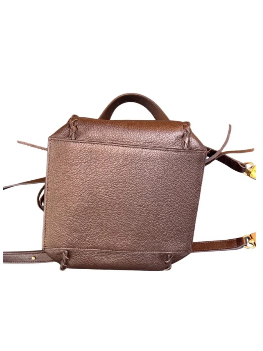 Vintage Sam Edelman Sylvia Mini Leather Crossbody Bucket Bag | Espresso | LN - Picture 6 of 12